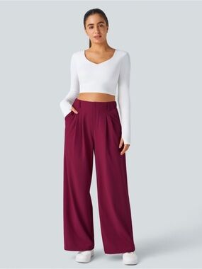 Halara Flex™ High Waisted Side Pocket Wide
Leg Waffle Work Pants